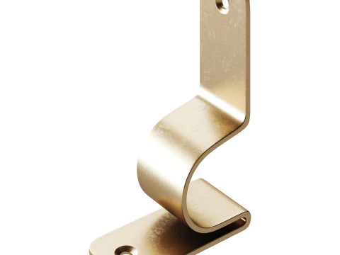 Polished Nickel Stair Runner Rod Bracket holder 3D Model
