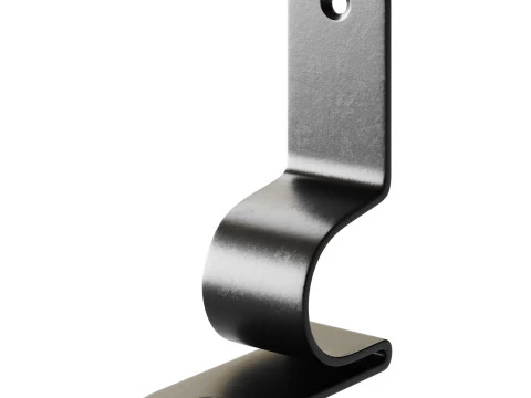Polished Nickel Stair Runner Rod Bracket holder 3D Model