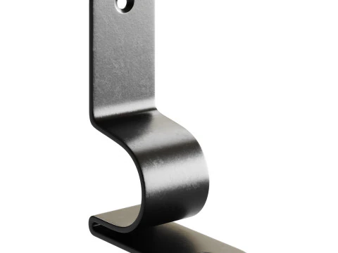 Polished Nickel Stair Runner Rod Bracket holder 3D Model