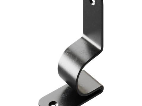 Polished Nickel Stair Runner Rod Bracket holder Modelo 3D