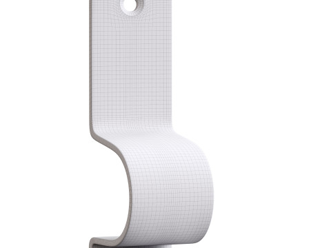 Polished Nickel Stair Runner Rod Bracket holder Modelo 3D