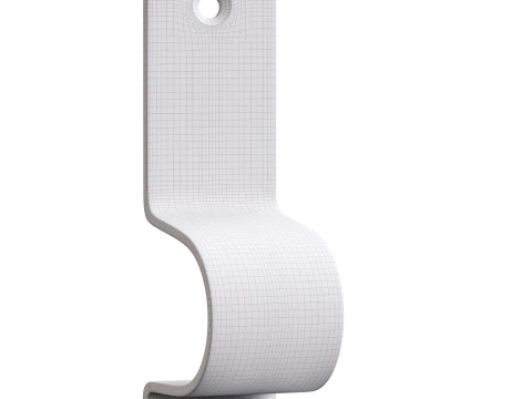 Polished Nickel Stair Runner Rod Bracket holder 3D Model