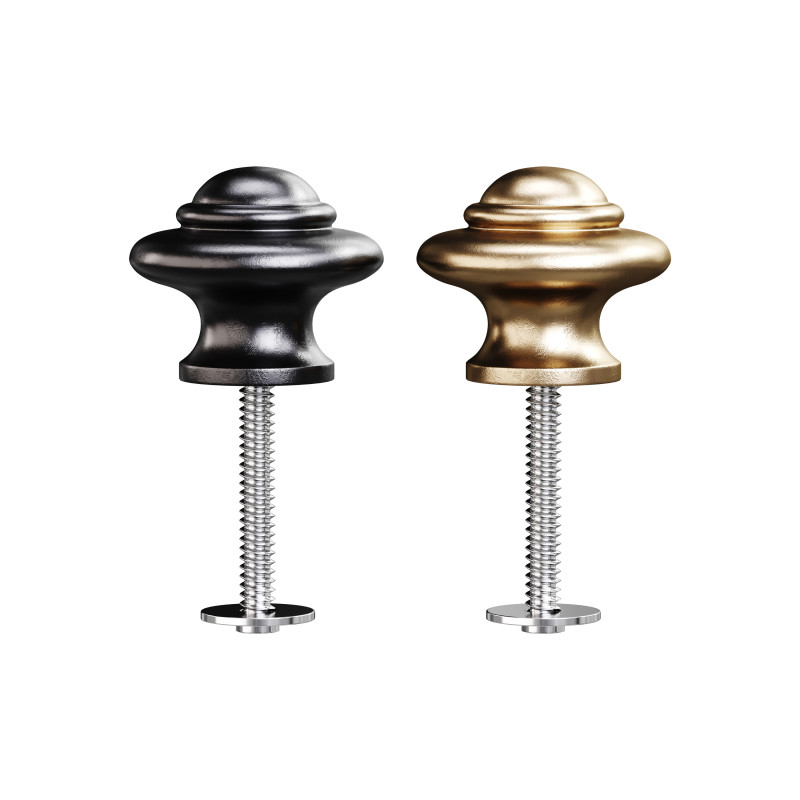 Wrought Iron Cabinet Knob Black Round 3Dモデル .c4d .max .obj .3ds .fbx .stl .blend 