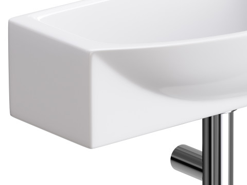 Small Wall Mount Bathroom Vessel Sink 3Dモデル