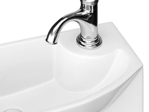 Small Wall Mount Bathroom Vessel Sink 3D Model