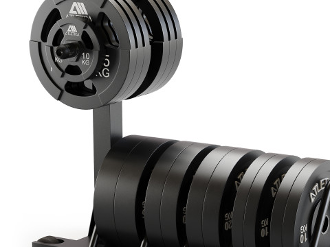 Tusker mobile weight plate rack Model 3D