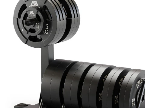 Tusker mobile weight plate rack 3D Model