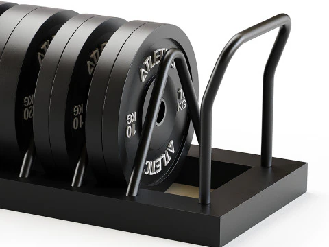 Tusker mobile weight plate rack 3D Model