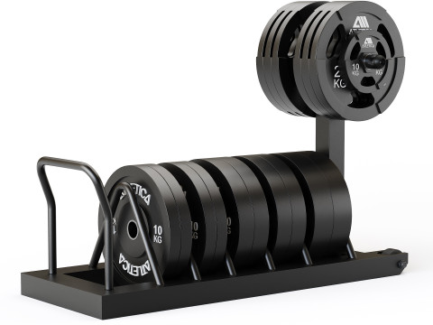 Tusker mobile weight plate rack Model 3D