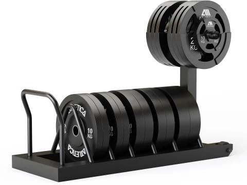 Tusker mobile weight plate rack 3D Model