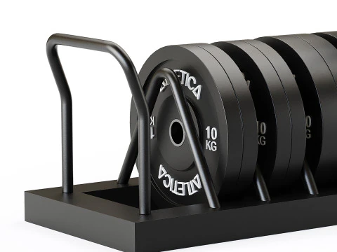 Tusker mobile weight plate rack 3D Model