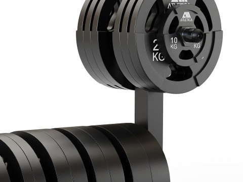 Tusker mobile weight plate rack Model 3D