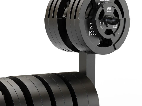 Tusker mobile weight plate rack 3D Model