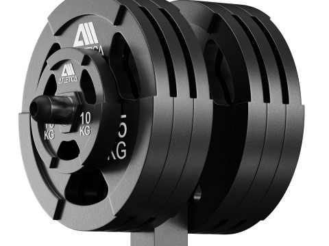 Tusker mobile weight plate rack Model 3D