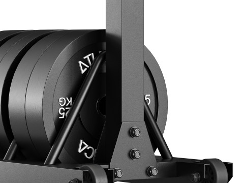 Tusker mobile weight plate rack Model 3D