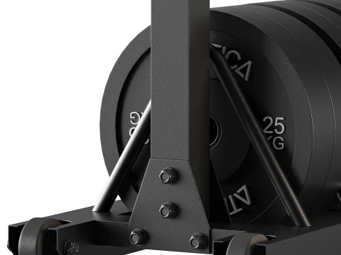 Tusker mobile weight plate rack 3D Model