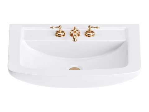 Vega Small Wall Mounted Bathroom Vessel Sink 3D Модель