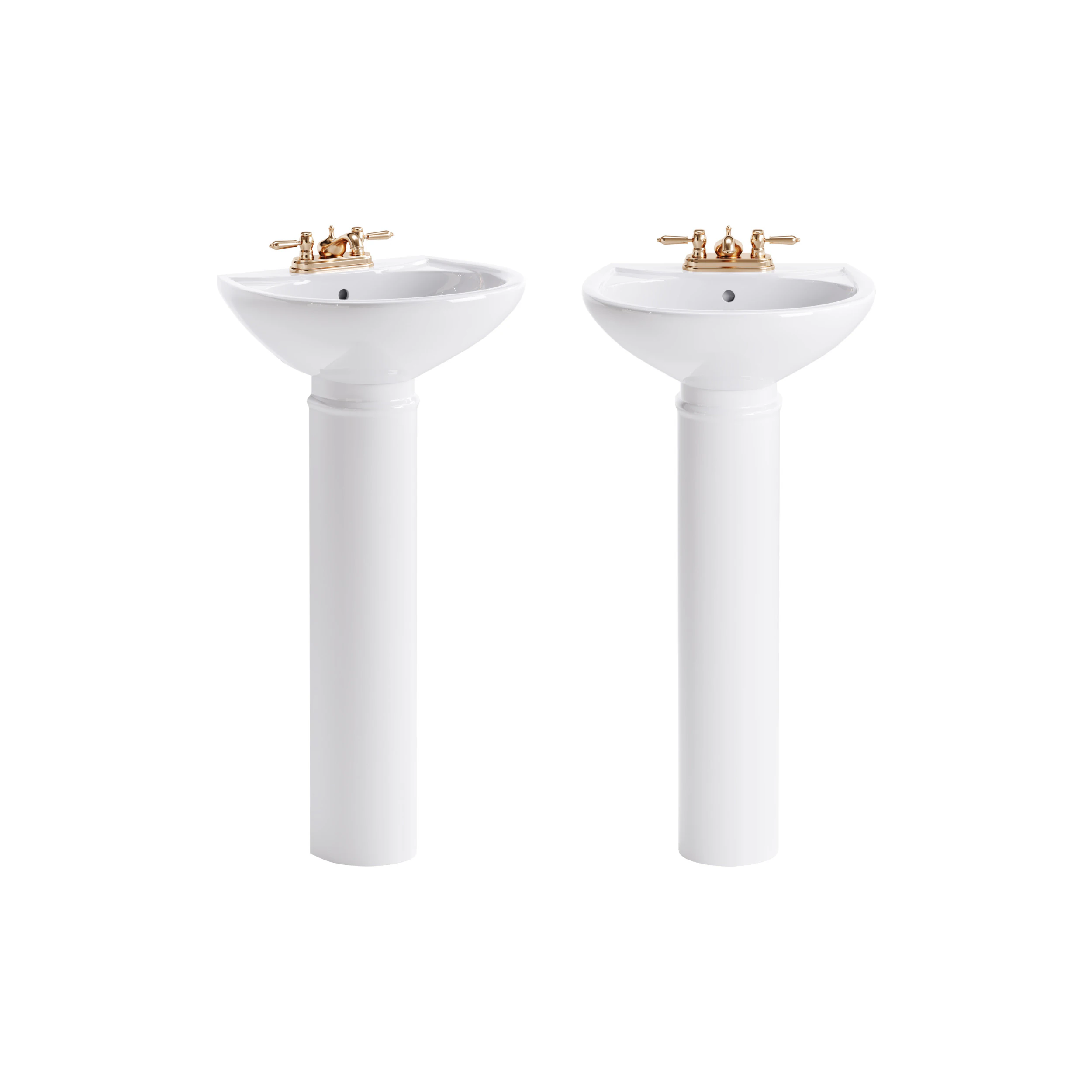 White Bathroom Sink 3D Model .c4d .max .obj .3ds .fbx .stl .blend