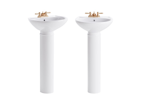 White Bathroom Sink Modelo 3D