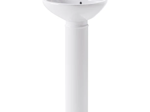 White Bathroom Sink 3D Model