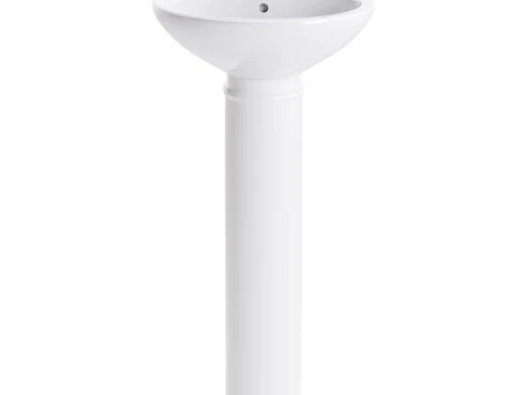 White Bathroom Sink 3D Model