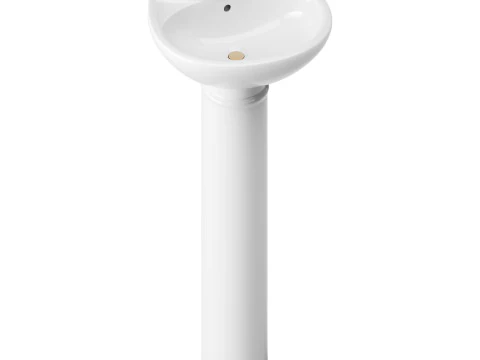 White Bathroom Sink 3D Model