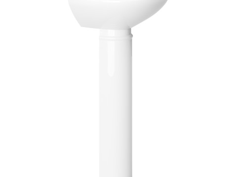White Bathroom Sink 3D Model