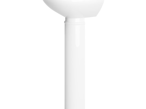 White Bathroom Sink 3D Model