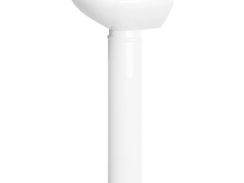 White Bathroom Sink 3D Model