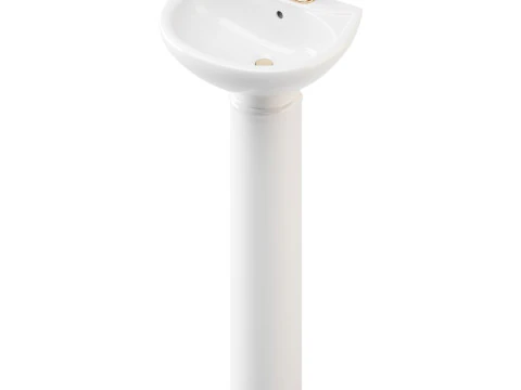 White Bathroom Sink 3D Model