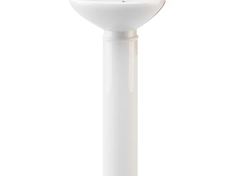 White Bathroom Sink 3D Model