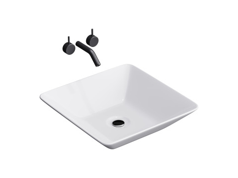 White Vessel Sink washbasin Modelo 3D