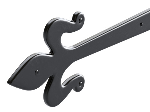 Wrought Iron Flush Mount Door Hinge Modelo 3D