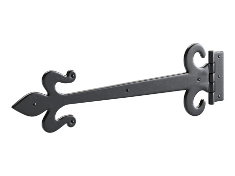 Wrought Iron Flush Mount Door Hinge Modelo 3D