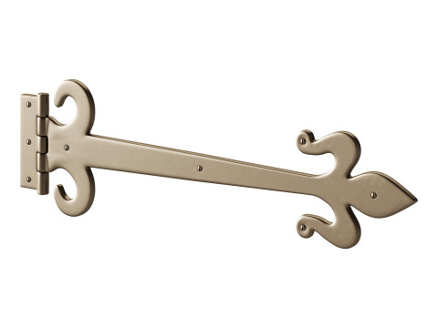 Wrought Iron Flush Mount Door Hinge Modelo 3D