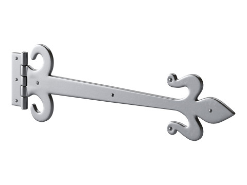 Wrought Iron Flush Mount Door Hinge Modelo 3D