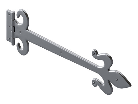 Wrought Iron Flush Mount Door Hinge Modelo 3D