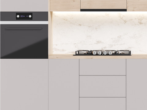 Modern kitchen 02 3D-Modell