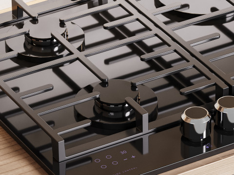 Modern kitchen 02 3D-Modell