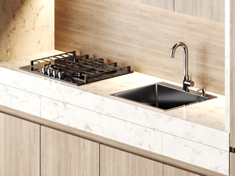 Modern kitchen 03 3D मॉडल