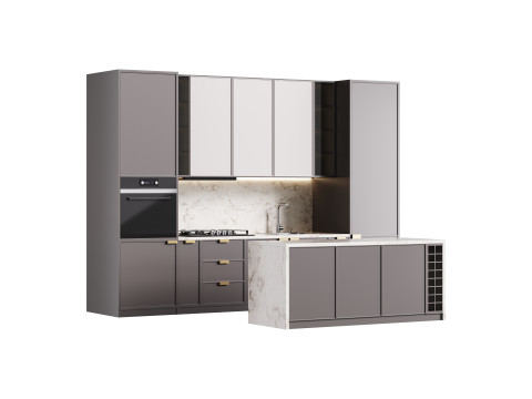 Modern kitchen 04 3D Model