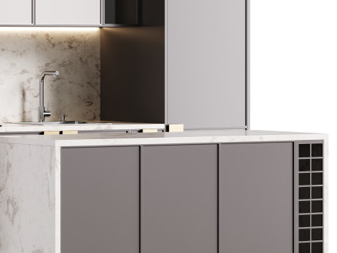 Modern kitchen 04 Model 3D