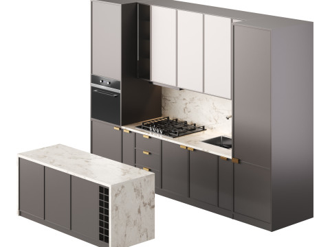 Modern kitchen 04 Model 3D