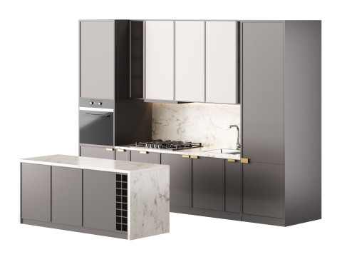 Modern kitchen 04 Model 3D