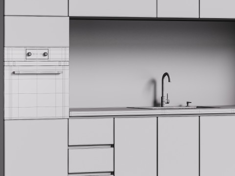 Modern kitchen 05 3D Модель