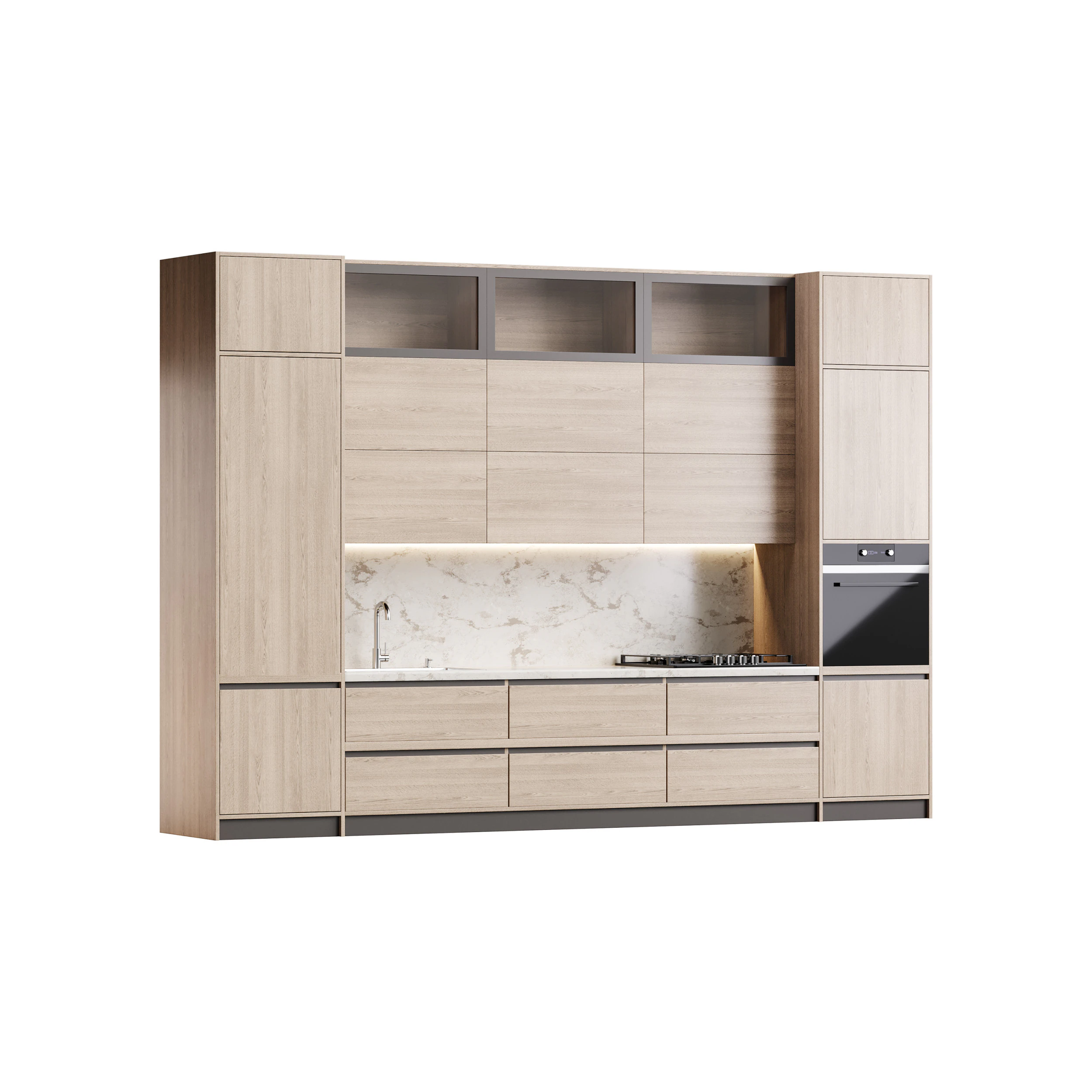 Modern kitchen 06 3D Model .c4d .max .obj .3ds .fbx .stl .blend 