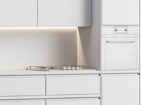 Modern kitchen 06 3D Model