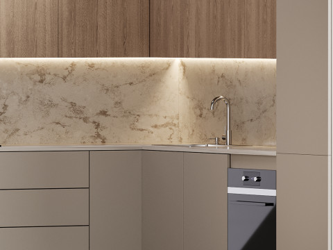 Modern kitchen 08 3D Model