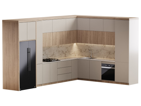 Modern kitchen 08 3D Model