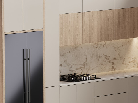Modern kitchen 08 3D Model